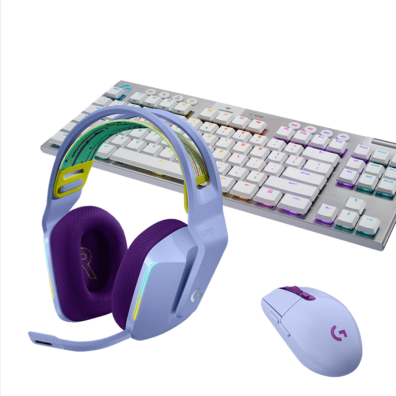 罗技G733LIGHTSPEED无线RGB游戏耳机麦克风（紫色）